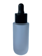 Glazen skincare pipetflesje 30 ml van mat glas met luxe glazen druppelaar voor serum, olie en lotion.