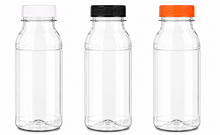 rPET sapfles 250 ml transparant met zwarte draaidop