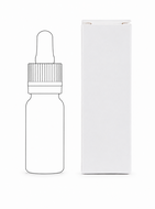 wit kartonnen doosje voor 5 en 10 ml DIN 18 flesjes