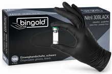 BINGOLD Nitril 35BLACK handschoenen zwart poedervrij 100 stuks