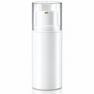 Witte airless dispenser 5 ml met transparante kap