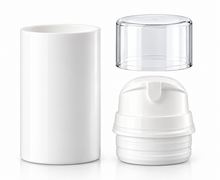 Wit airless pompflesje 100 ml met beschermkap