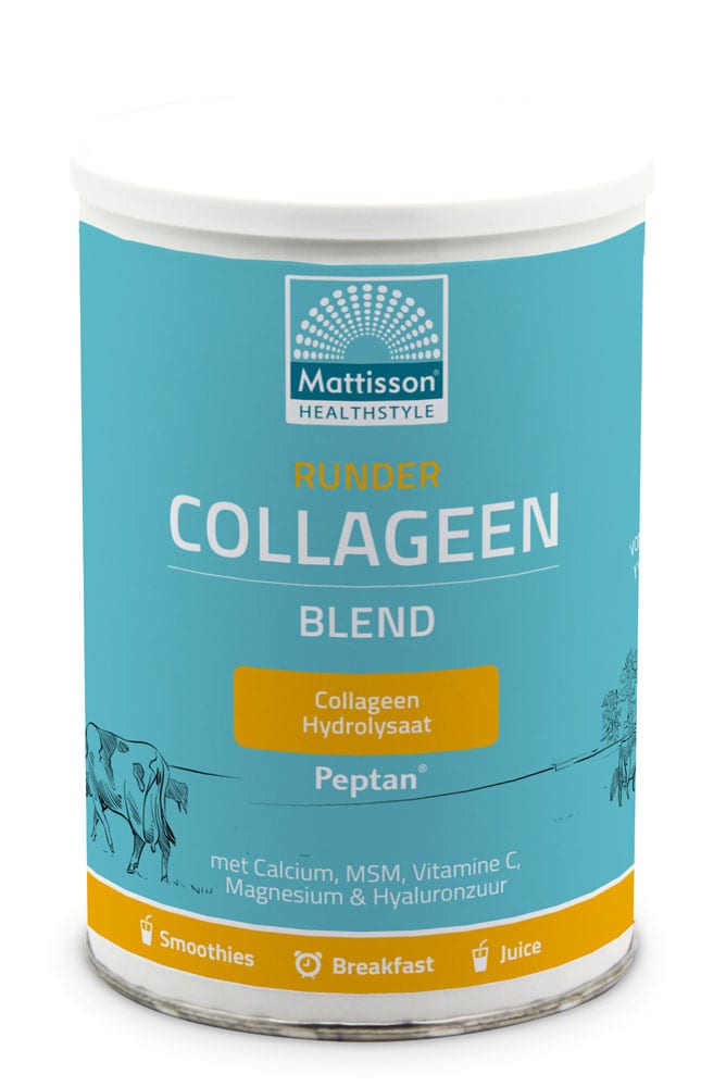 Runder Collageen Peptides Hydrolysaat Peptan® met Calcium, MSM, Vitamine C, Magnesium en Hyaluronzuur.