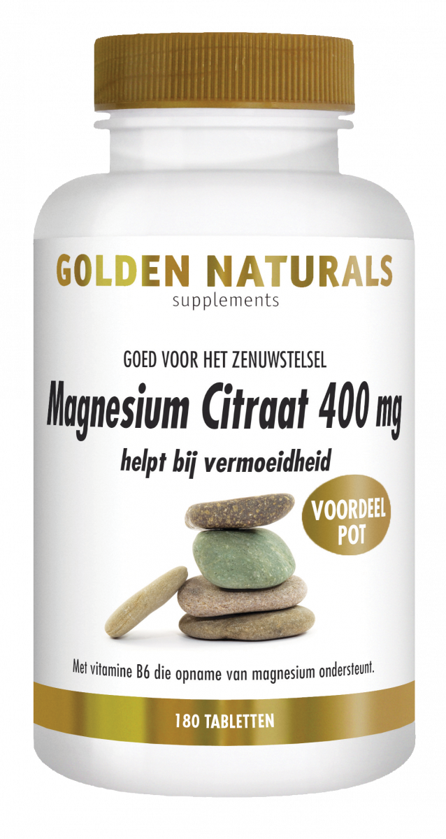Golden Naturals Magnesium Citraat 400 mg 180 tabl