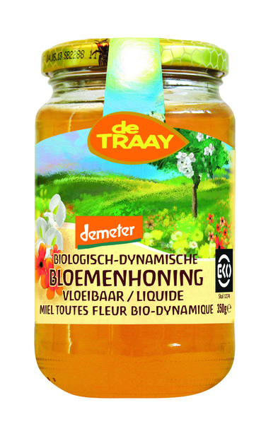 De Traay Bloemenhoning Vloeibaar DEMETER 350 gram