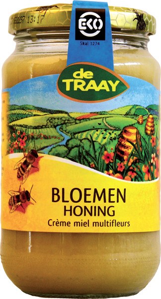 De Traay BIO Bloemenhoning Crème 450 gram
