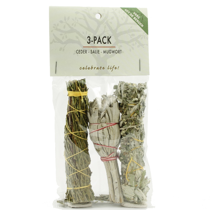 Smudge 3 pack Ceder-Salie-Bijvoet