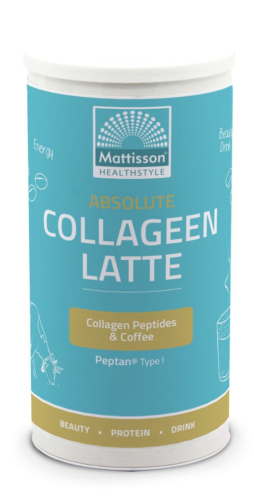 Absolute Collageen Latte Instant Collagen & Coffee Drink – 180g Mattisson