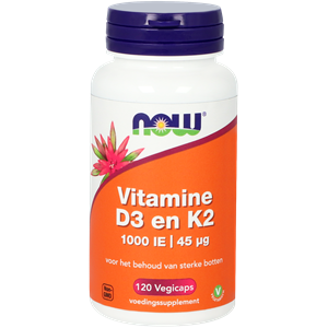 Vitamine D3 en K2 1000 IE / 45 mcg - 120 vegicaps - Vitortho