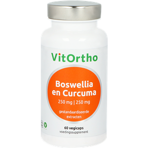 Boswellia 250 mg en Curcuma 250 mg - 60 vegicaps - Vitortho