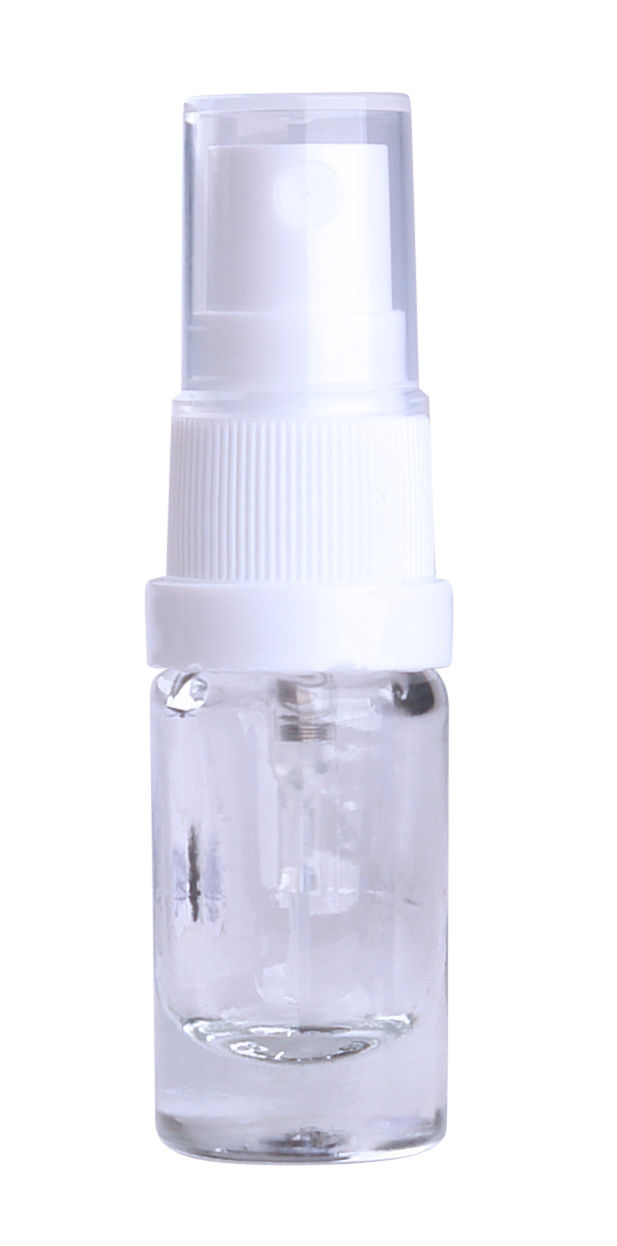 Fles 5ml helder met Witte Spraydop / Verstuiver