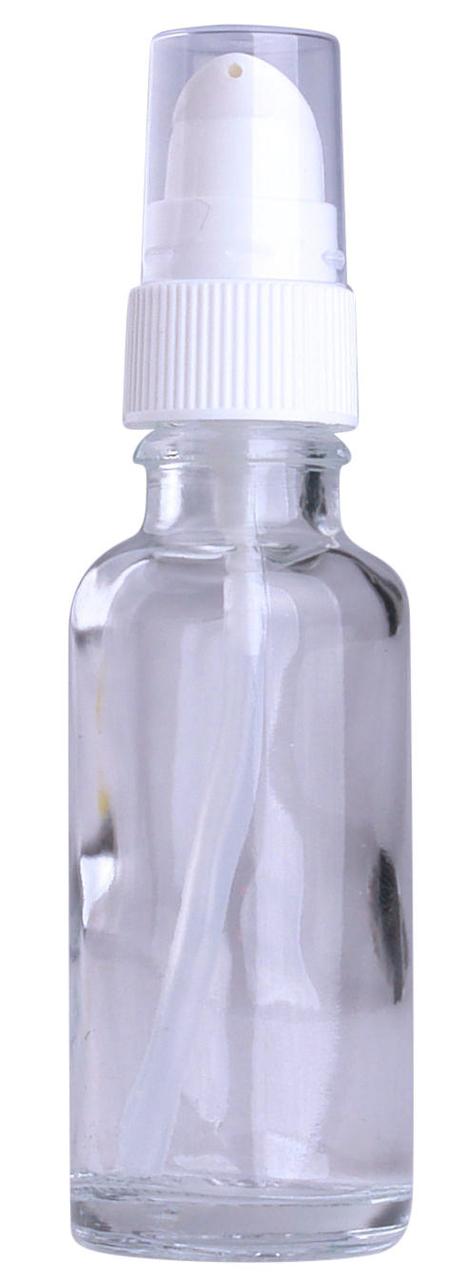 Fles 30ml helder met Serum pompje / Dispenser  