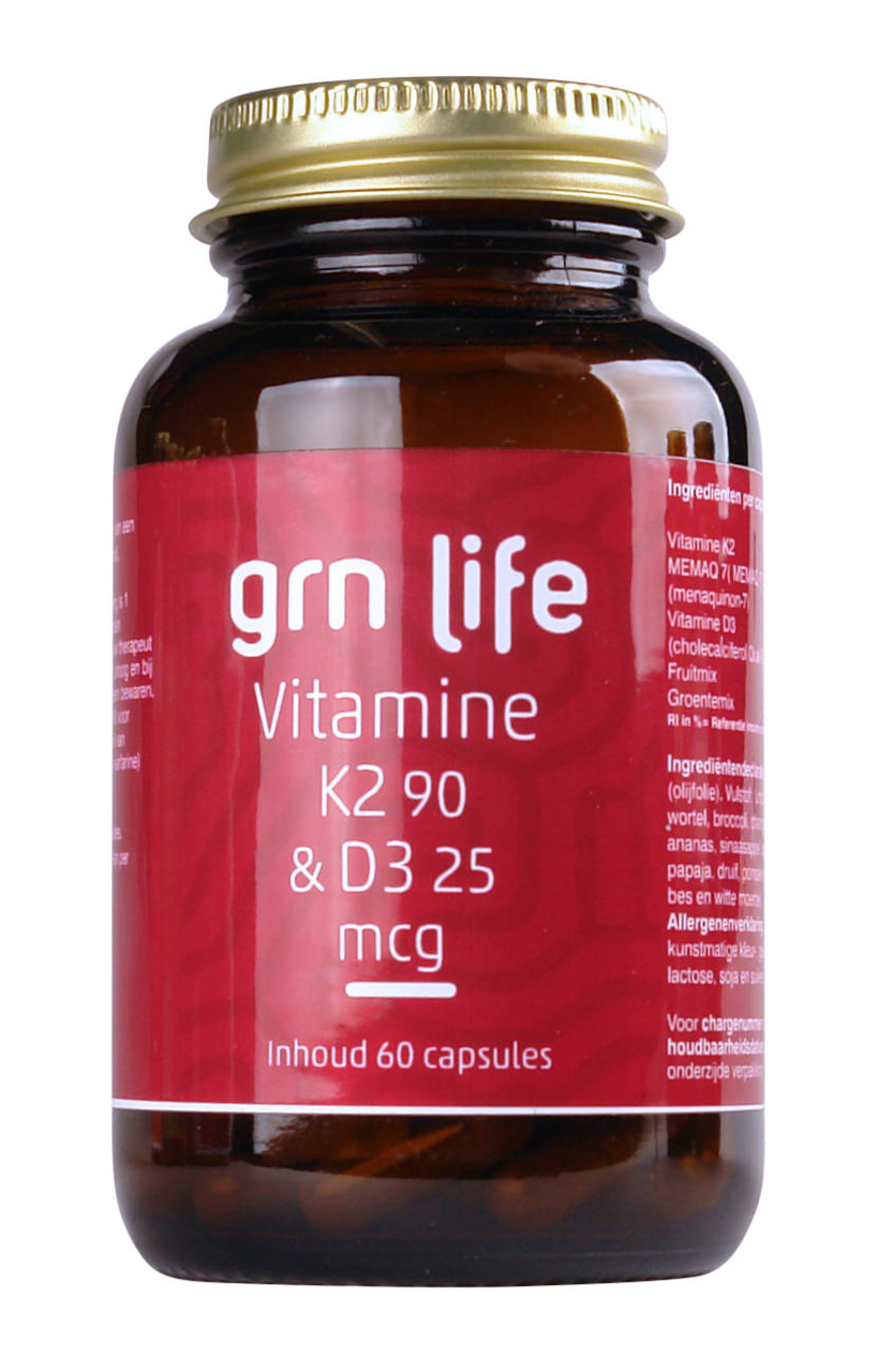 GRN LIFE Vitamine K2 90 & D3 25mcg - 60 caps