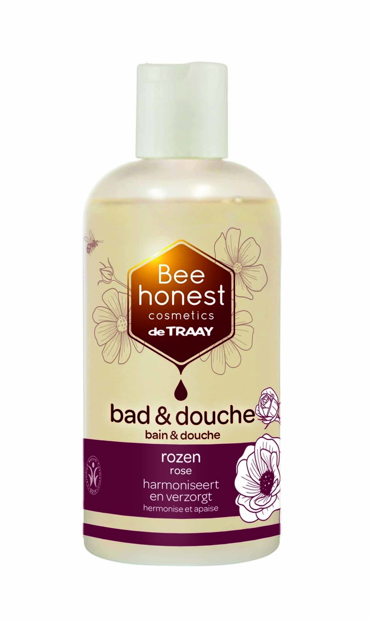 Bad & douche rozen 250ml - Bee Honest