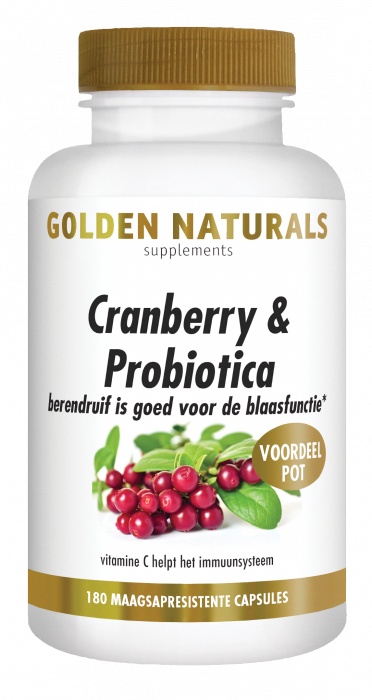 Golden Naturals Blaas + Probiotica 180 vegan capsules
