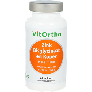 Zink Bisglycinaat 15 mg en Koper