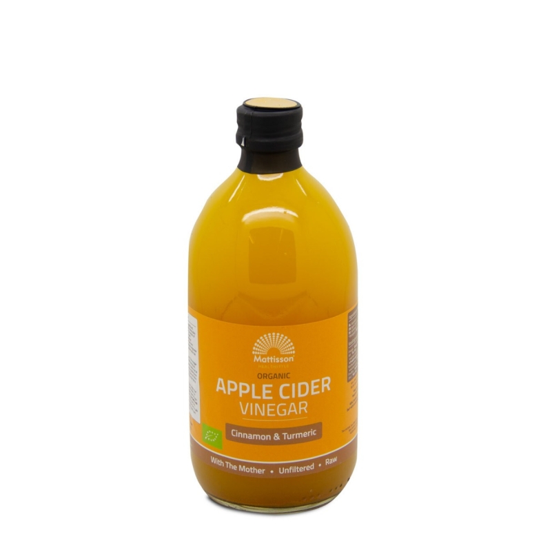 Biologische Apple Cider Vinegar (appelazijn) - Kaneel & Kurkuma - 500ml - Mattisson