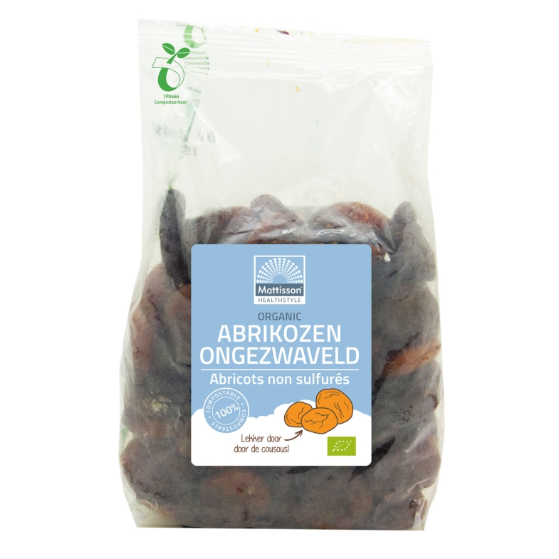 Biologische Abrikozen - Ongezwaveld - 500 g - Mattisson