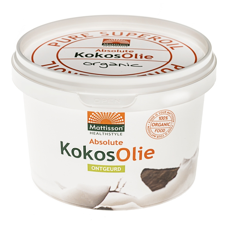 Biologische Kokosolie - Ontgeurd - 500 ml- Mattisson