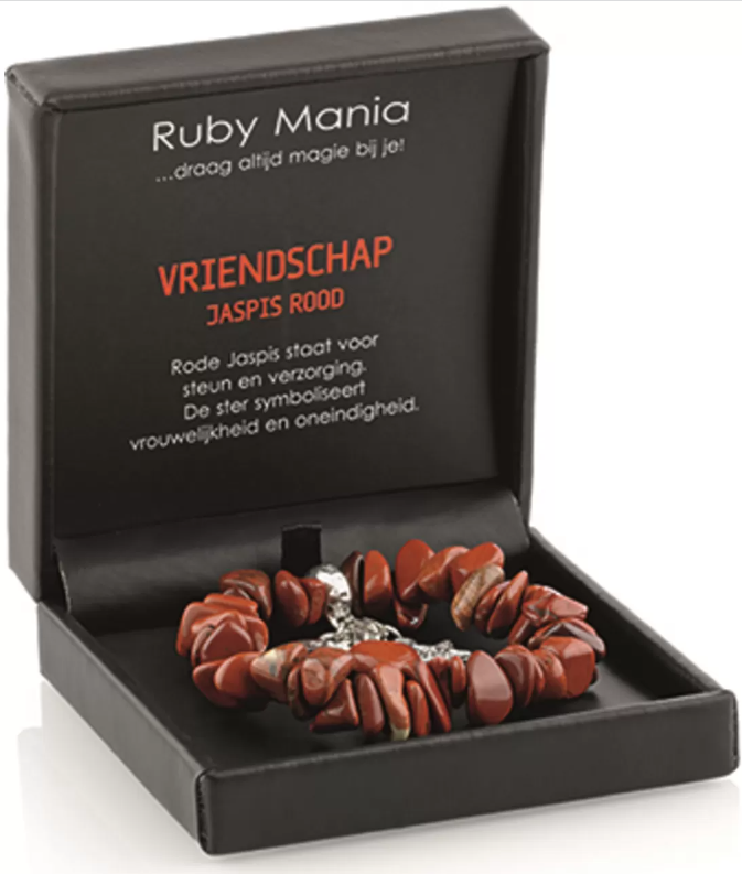 Ruby Mania Armband Jaspis Rood