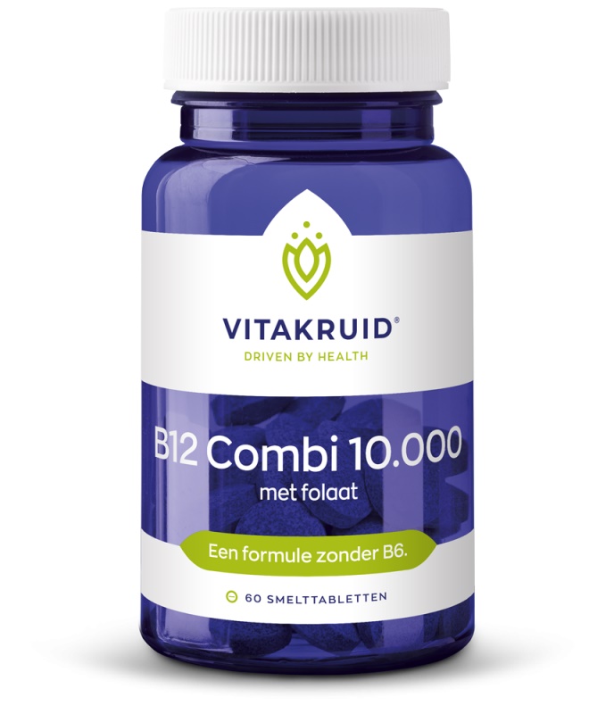B12 Combi 10000® met folaat - 60tabl - Vitakruid