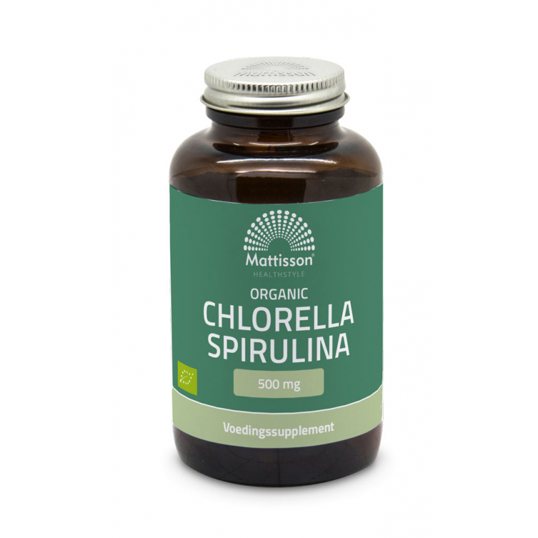 Biologische Chlorella Spirulina 500mg - 240tabl - Mattisson