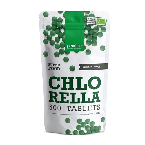 Chlorella 500mg ORGANIC- 500 Tablets - Purasana