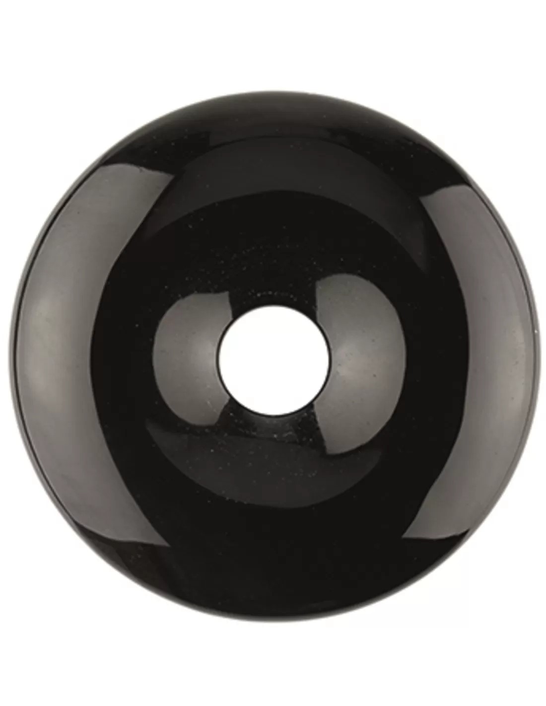 Edelsteen Donut Obsidiaan Zwart 50mm 