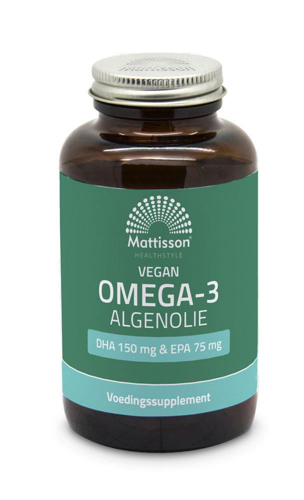 Vegan Omega-3 Algenolie - DHA 150mg & EPA 75mg - 180 caps - Mattisson