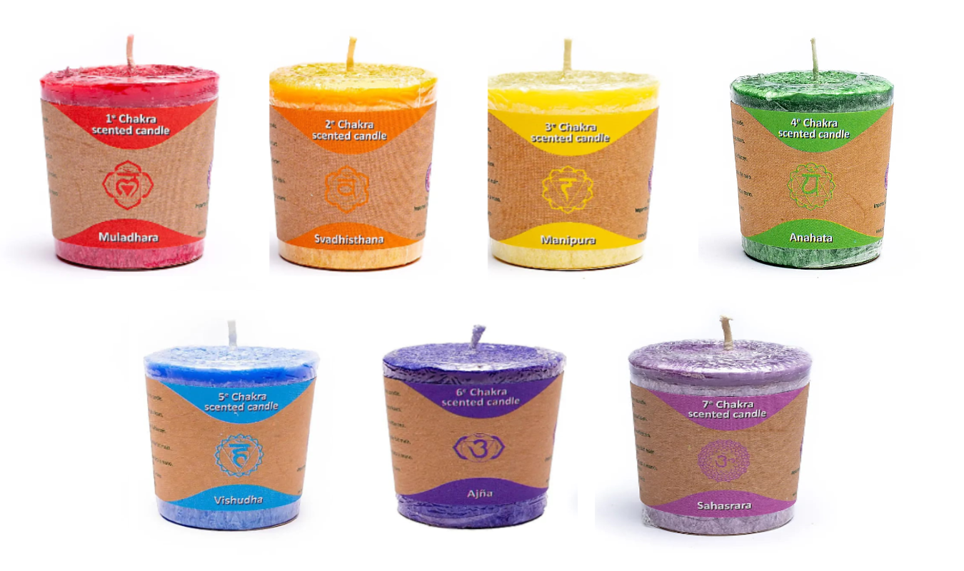 Set Geurkaarsen Chakra - 7 stuks