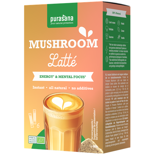 Instant Mushroom Latte - 12 gram - Purasana