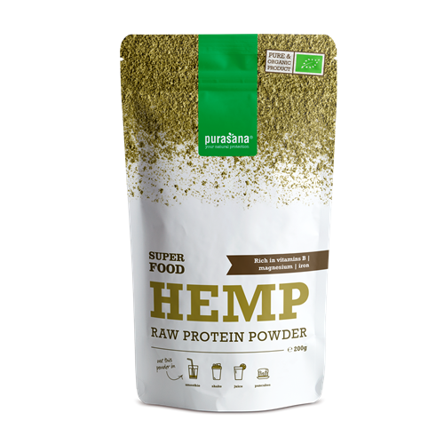 Hemp / Hennep Protein Raw Poeder BIO - 200g - Purasana