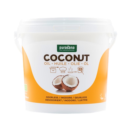 Kokosolie Ontgeurd - 2000ml - BIO - Purasana