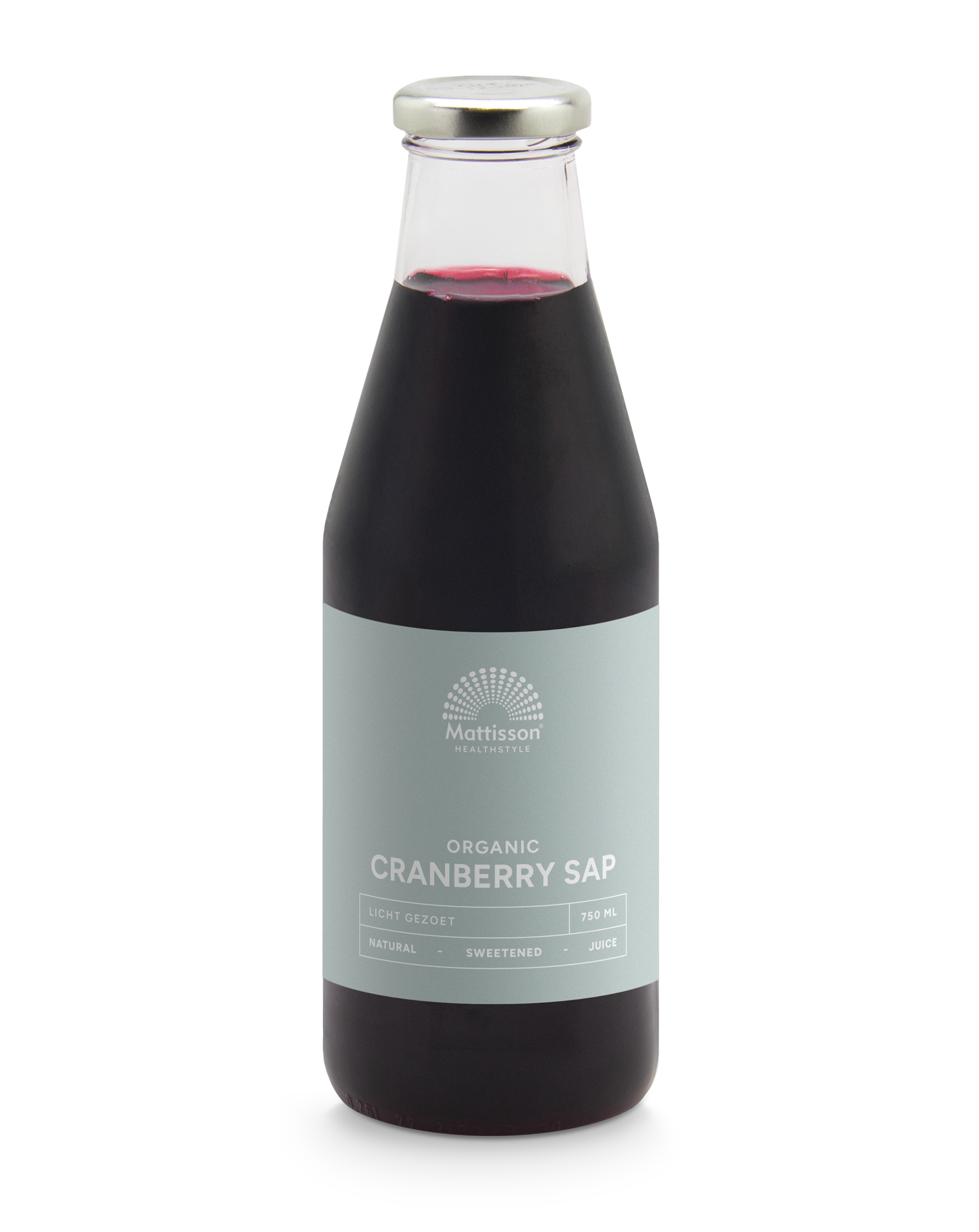 Biologische Cranberry Sap - Licht gezoet - 750 ml - Mattisson