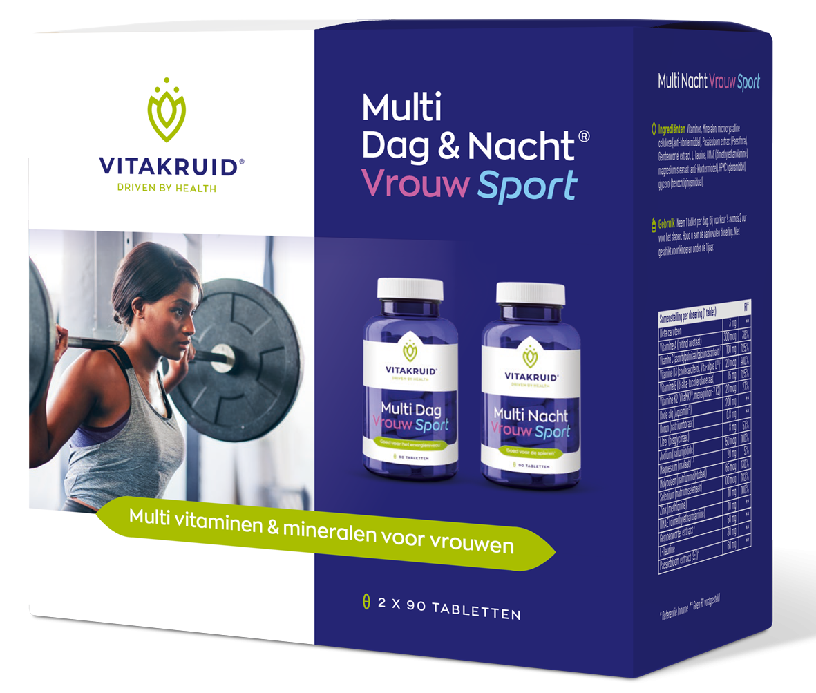 Multi Dag & Nacht Vrouw&reg; Sport - 2 x 90 tabletten - Vitakruid