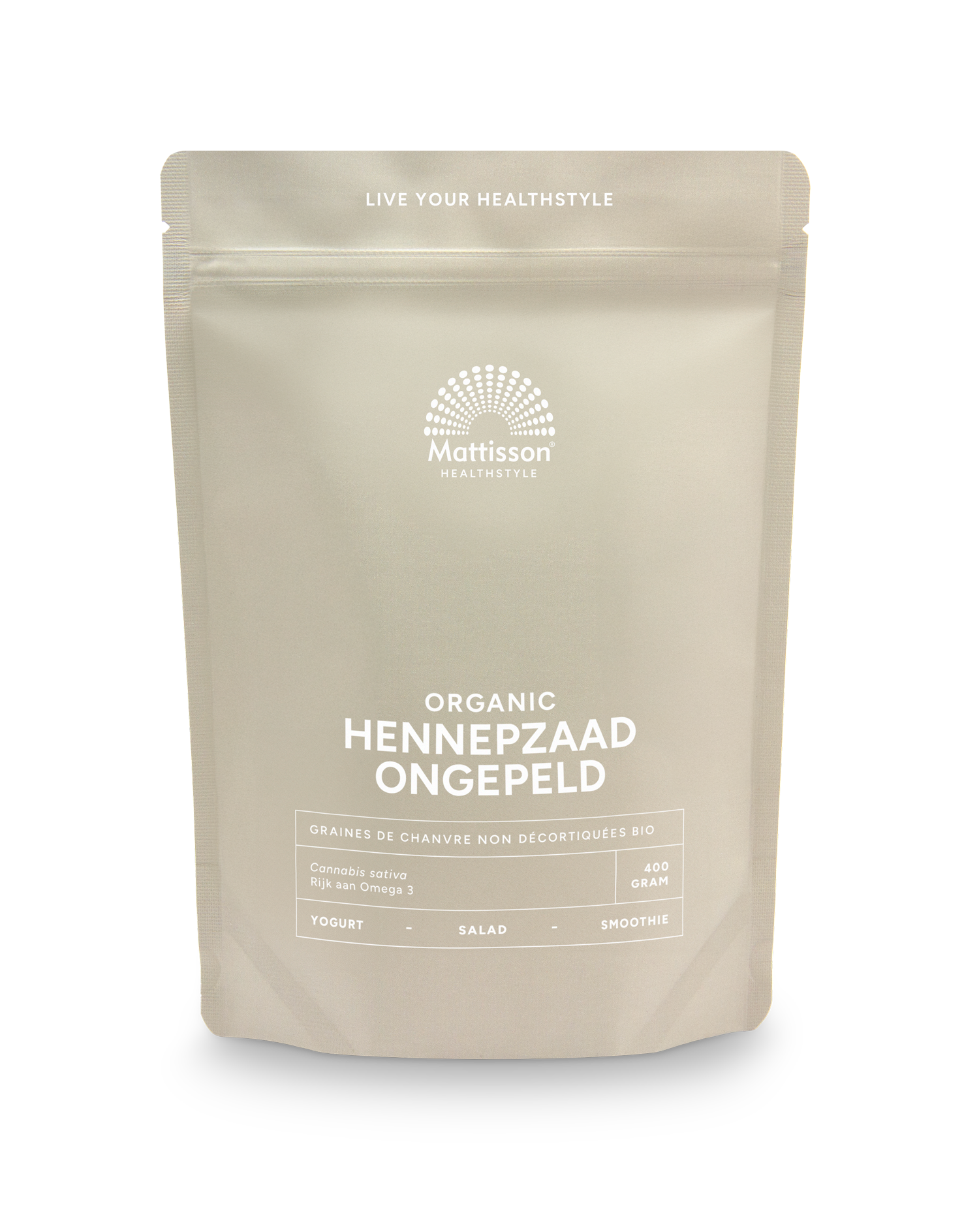 Bio Hennepzaad Ongepeld Raw - 400g - Mattisson 