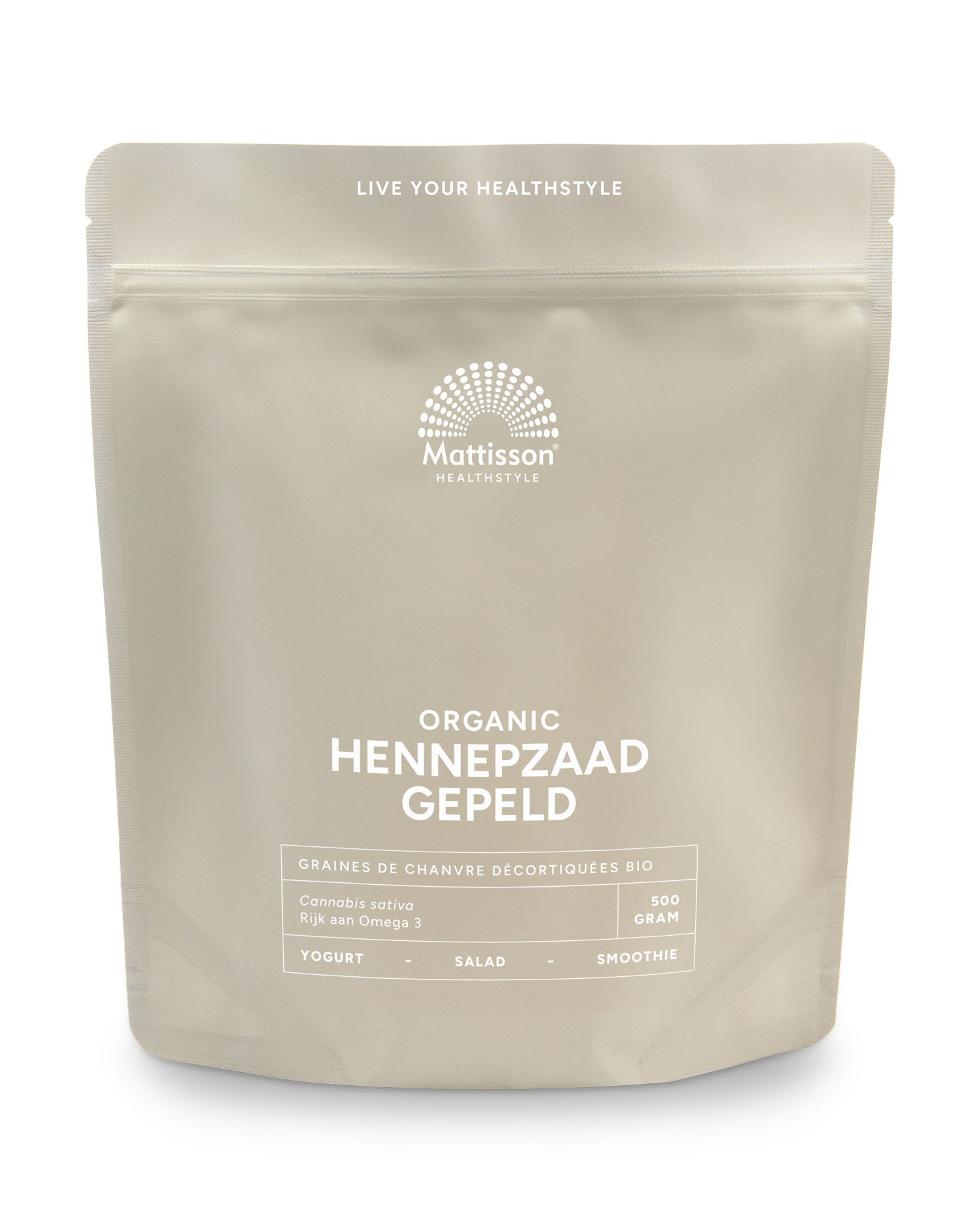 Bio Hennepzaad Gepeld - 500g - Mattisson 