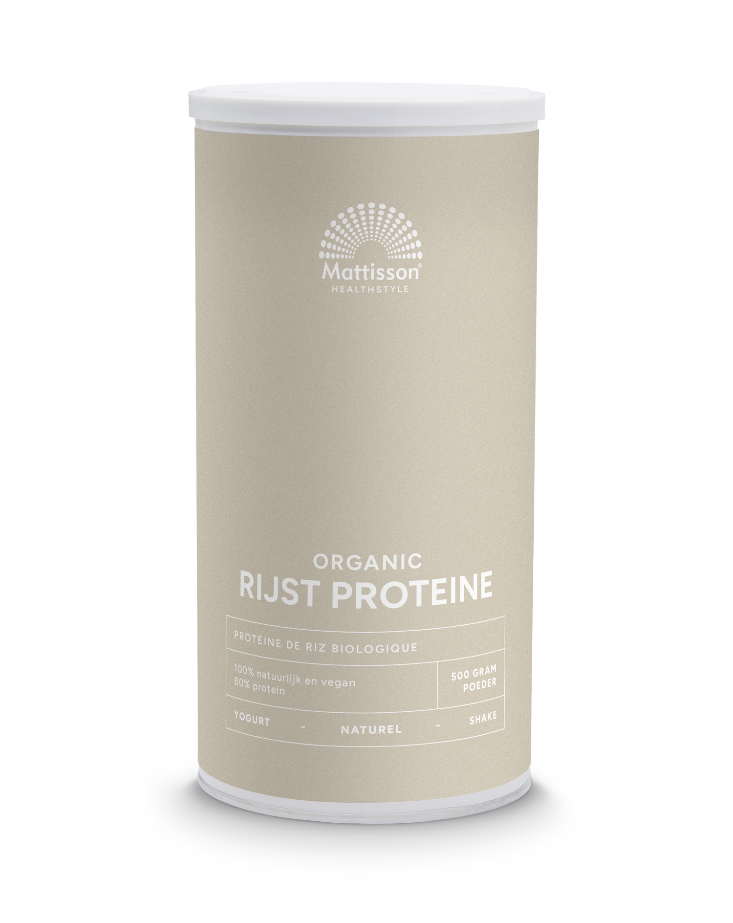 Biologische Rijst Proteïne Naturel 80% - 500g - Mattisson