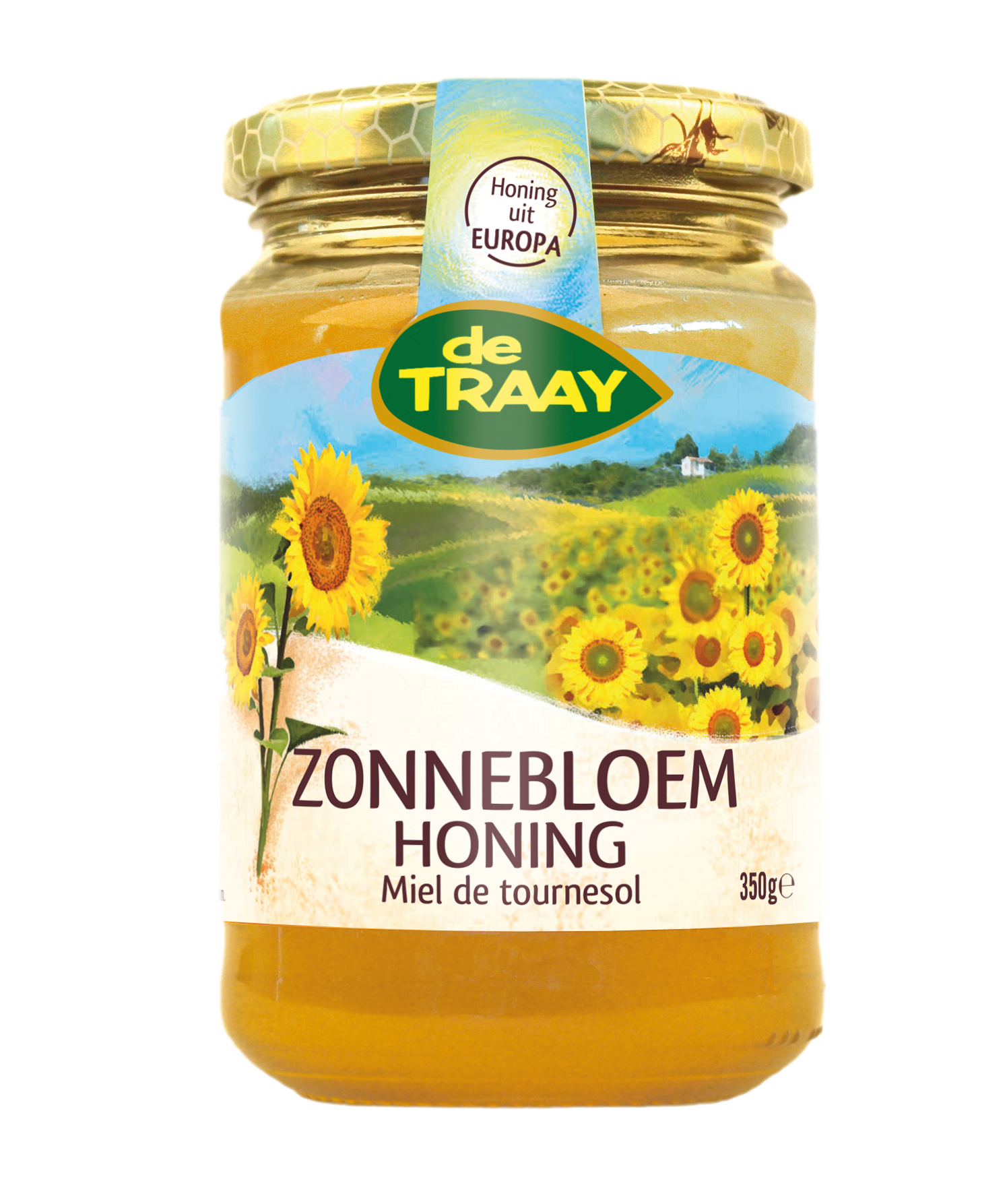 Zonnebloemhoning 900 gram - De Traay