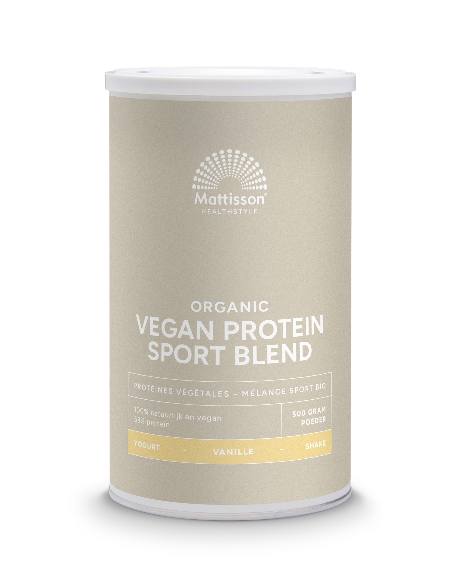 Biologische Sport Vegan Prote&iuml;ne Blend - Vanille - 500 g - Mattisson
