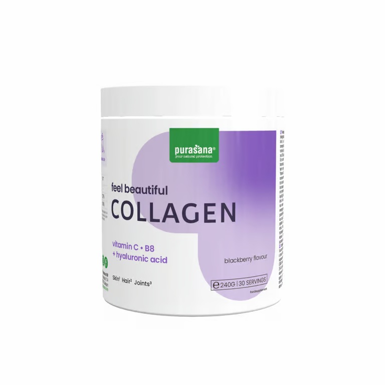 Feel Beautiful Vegan Collageen Booster Blauwe Bes - 240 gram - Purasana