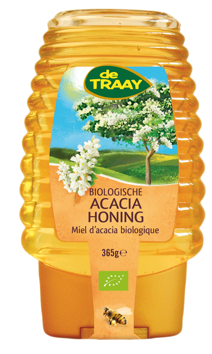 Acaciahoning BIO Knijpfles 375 gram - De Traay