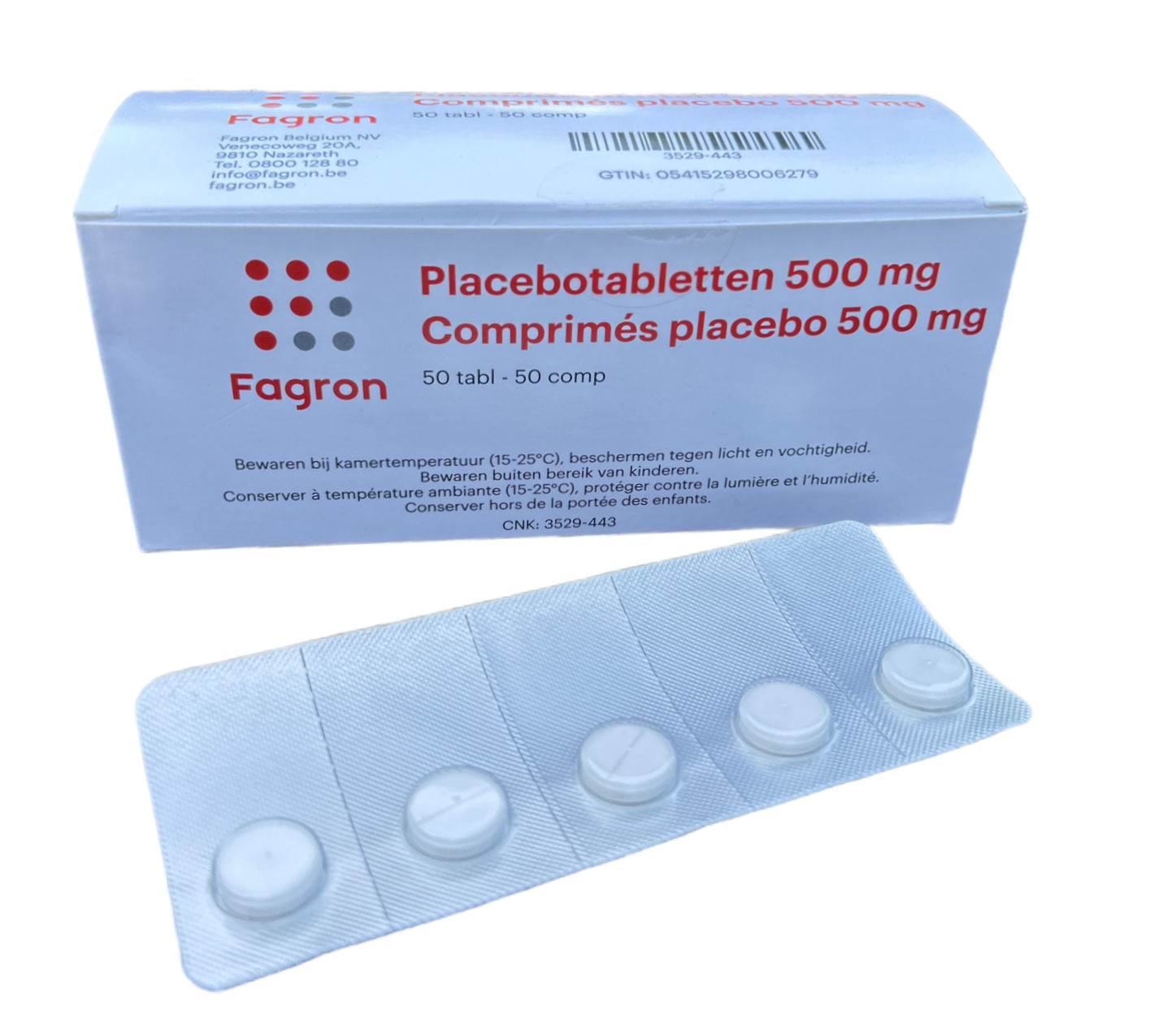 Placebo Tablet - Grote Tablet 500mg - 50 tabletten