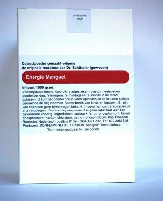 Sonnenmineral Energiemengsel 300 gram met vier handverwreven celzouten