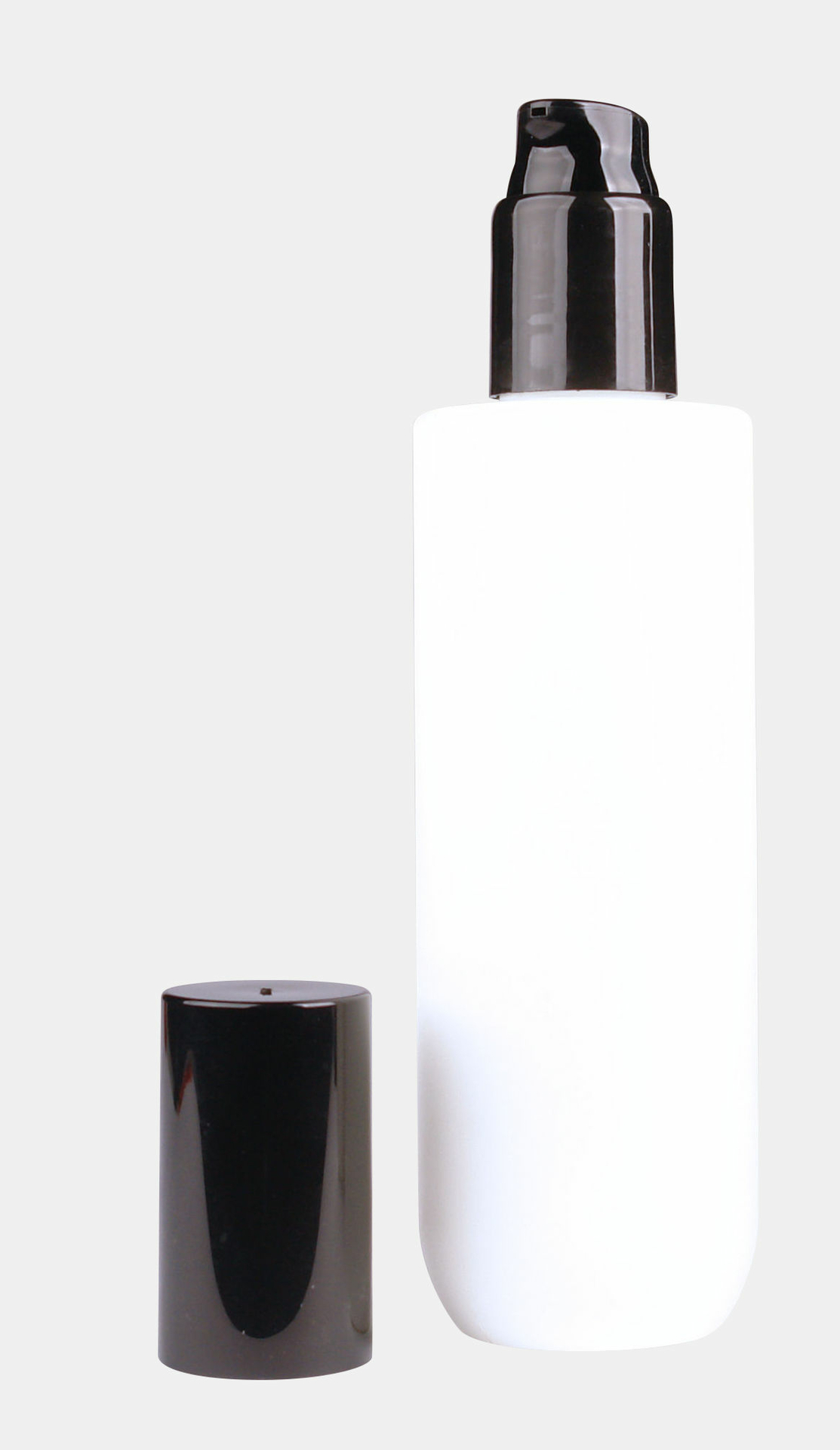 Luxe witte 200 ml pompfles voor lotion, serum en cosmetica.