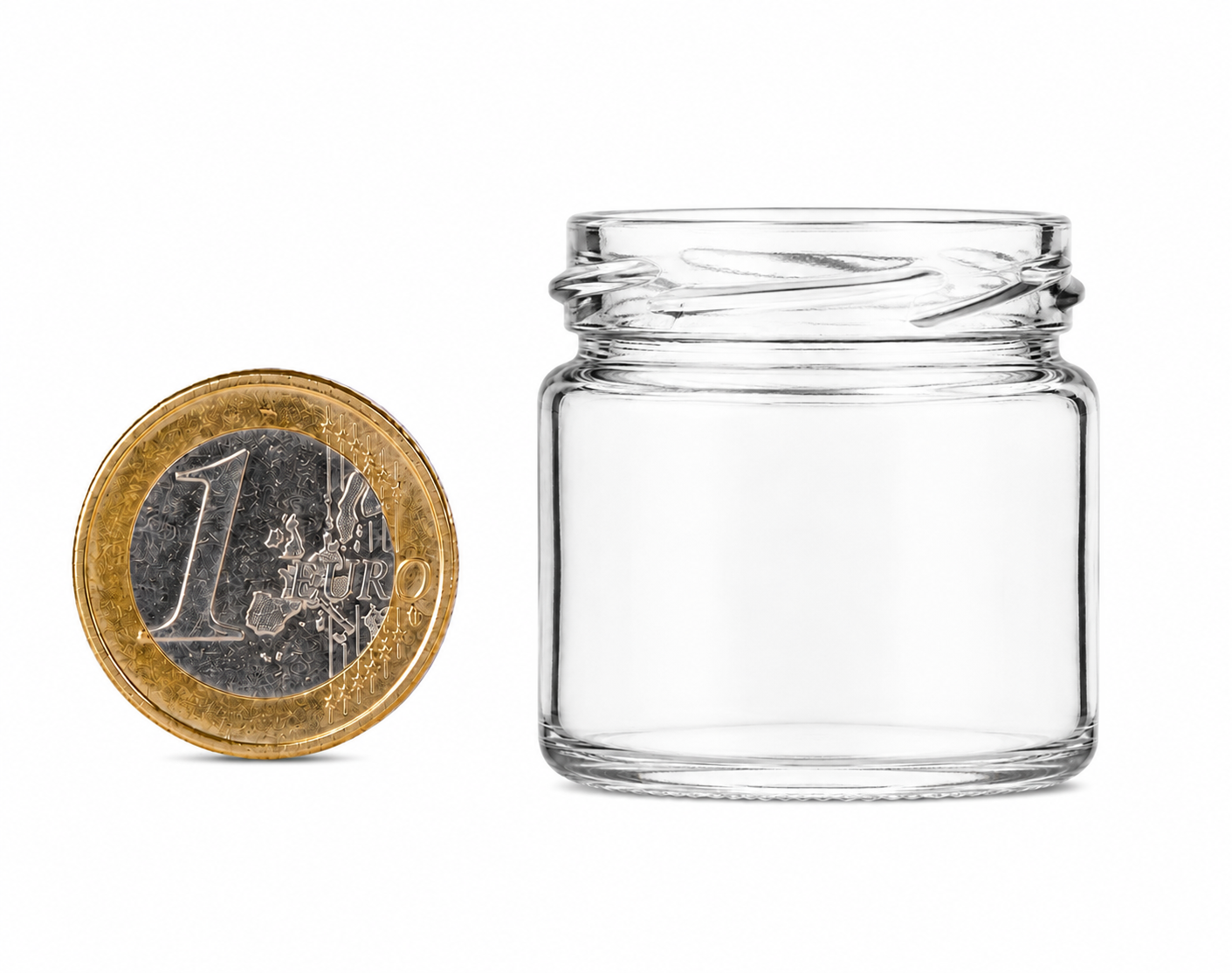 Jampot 50 ml helder glas met Twist-Off monding zonder deksel