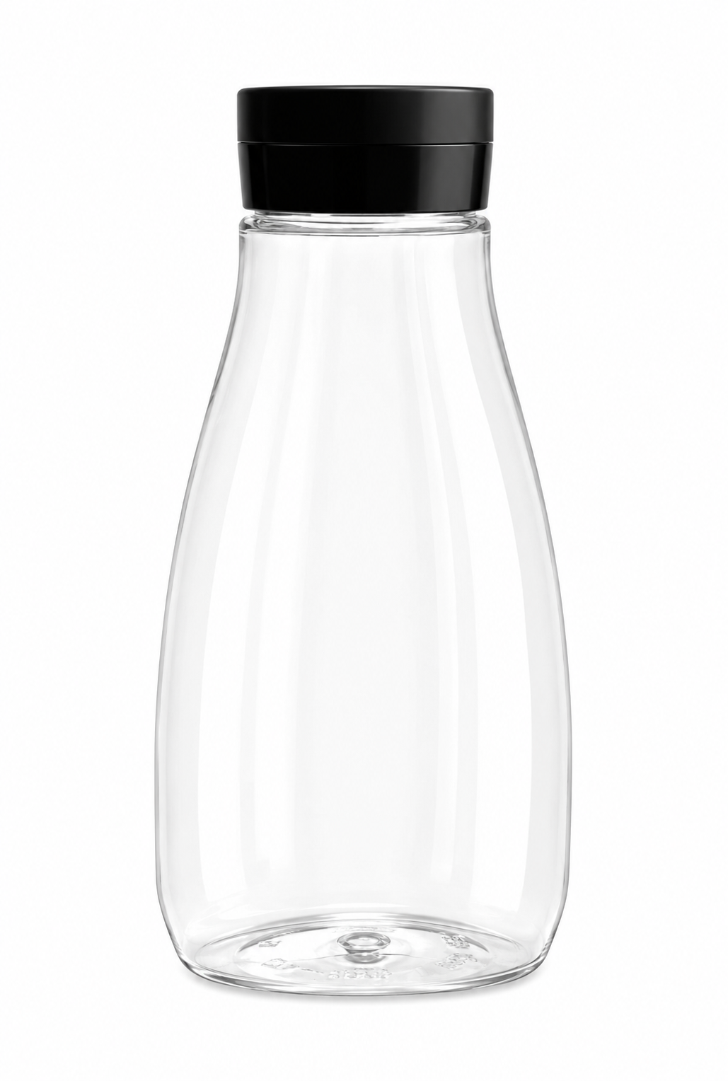 PET sausfles / knijpfles 250 ml met zwarte flip-top dop