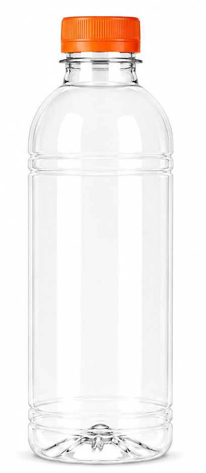 1000 ml rPET sapfles met oranje draaidop