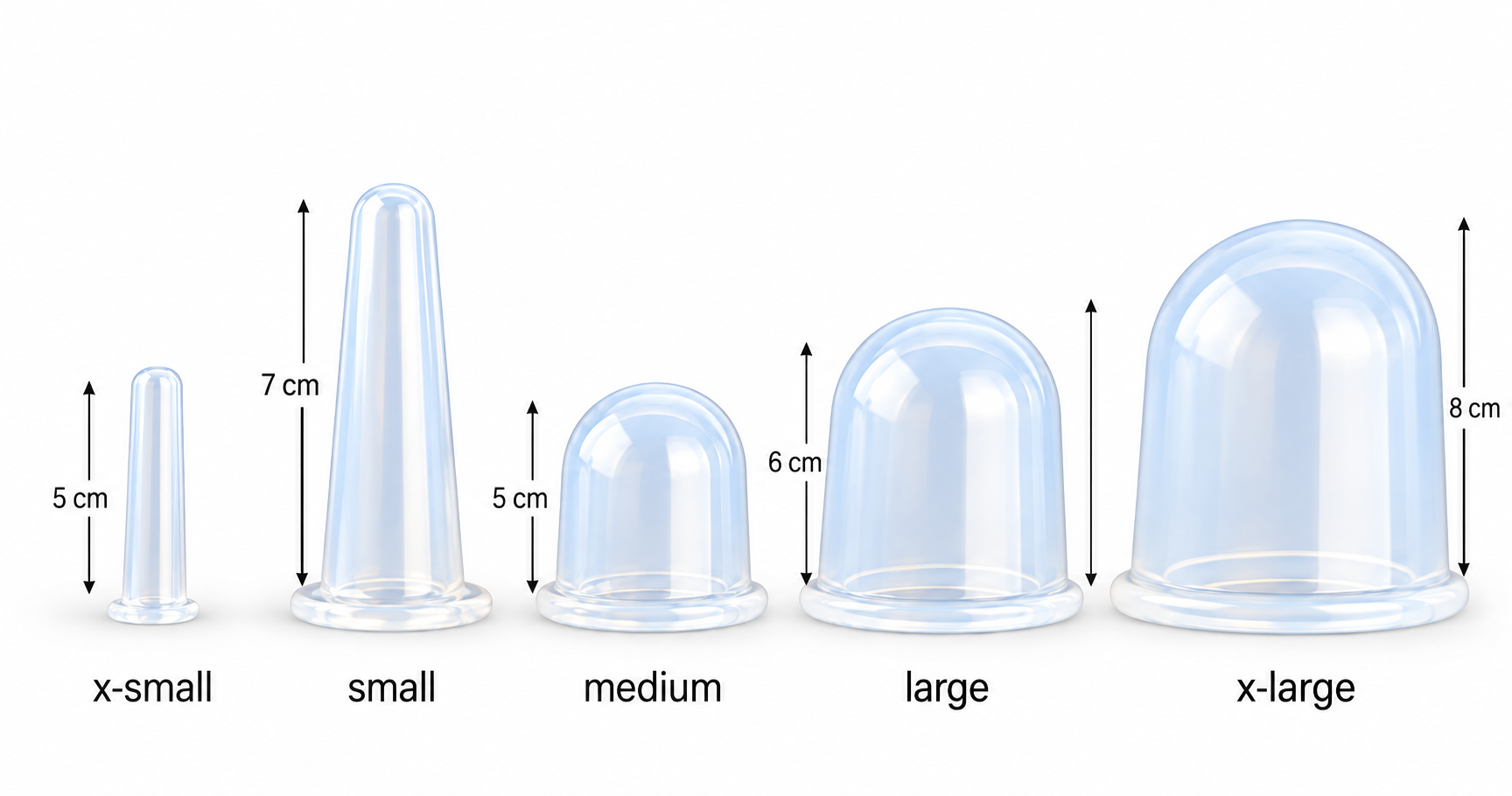 silicone cupping cups diverse maten 