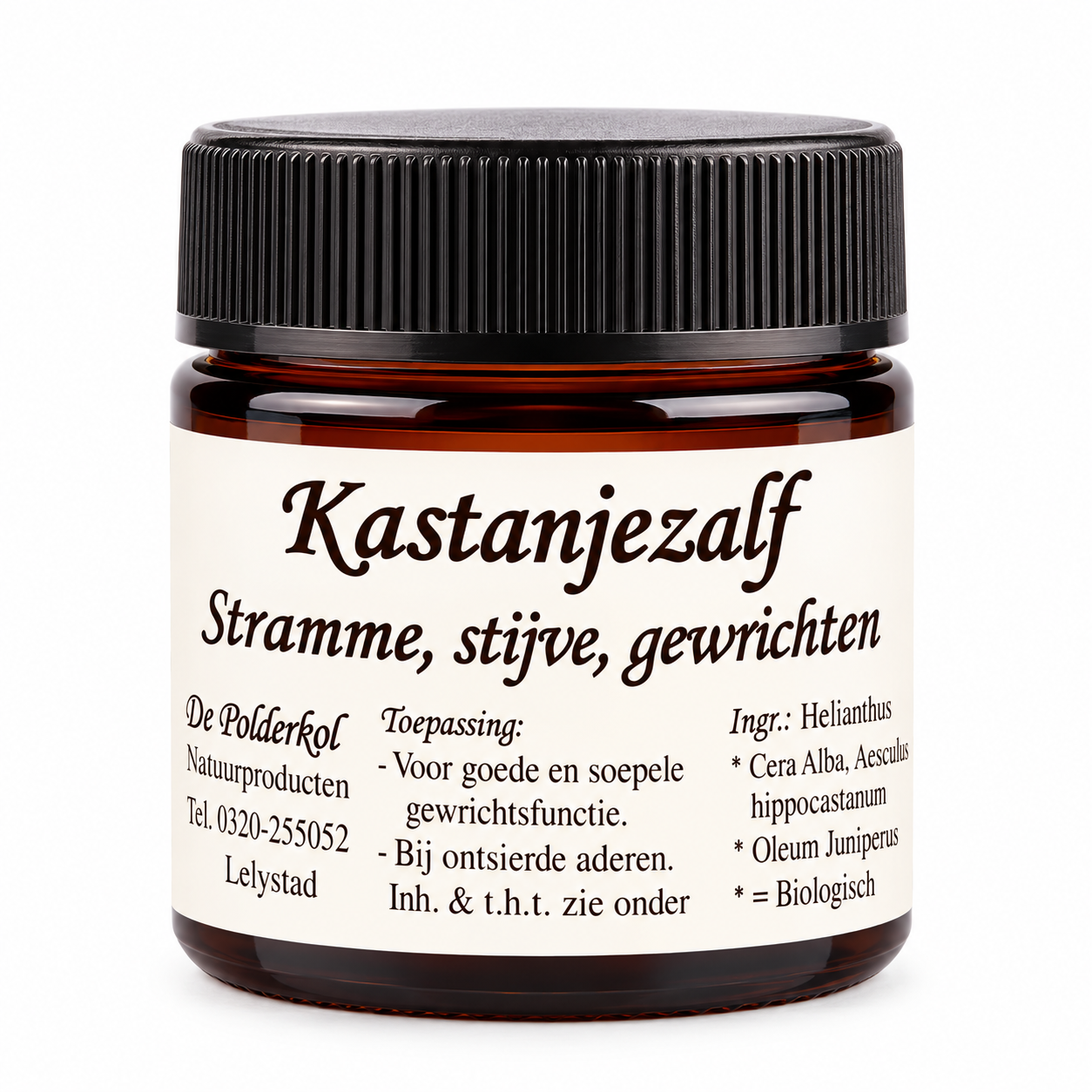 BIO de Polderkol biologische Kastanjezalf 30 ml met EKO-keurmerk